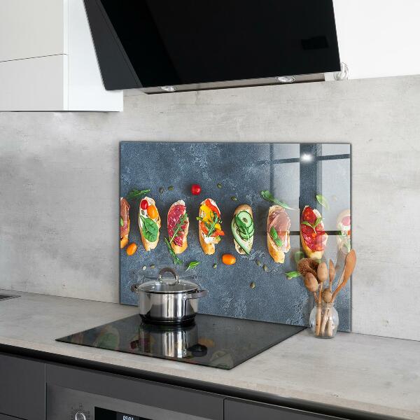Kitchen splashback Appetizers appetizing sandwiches