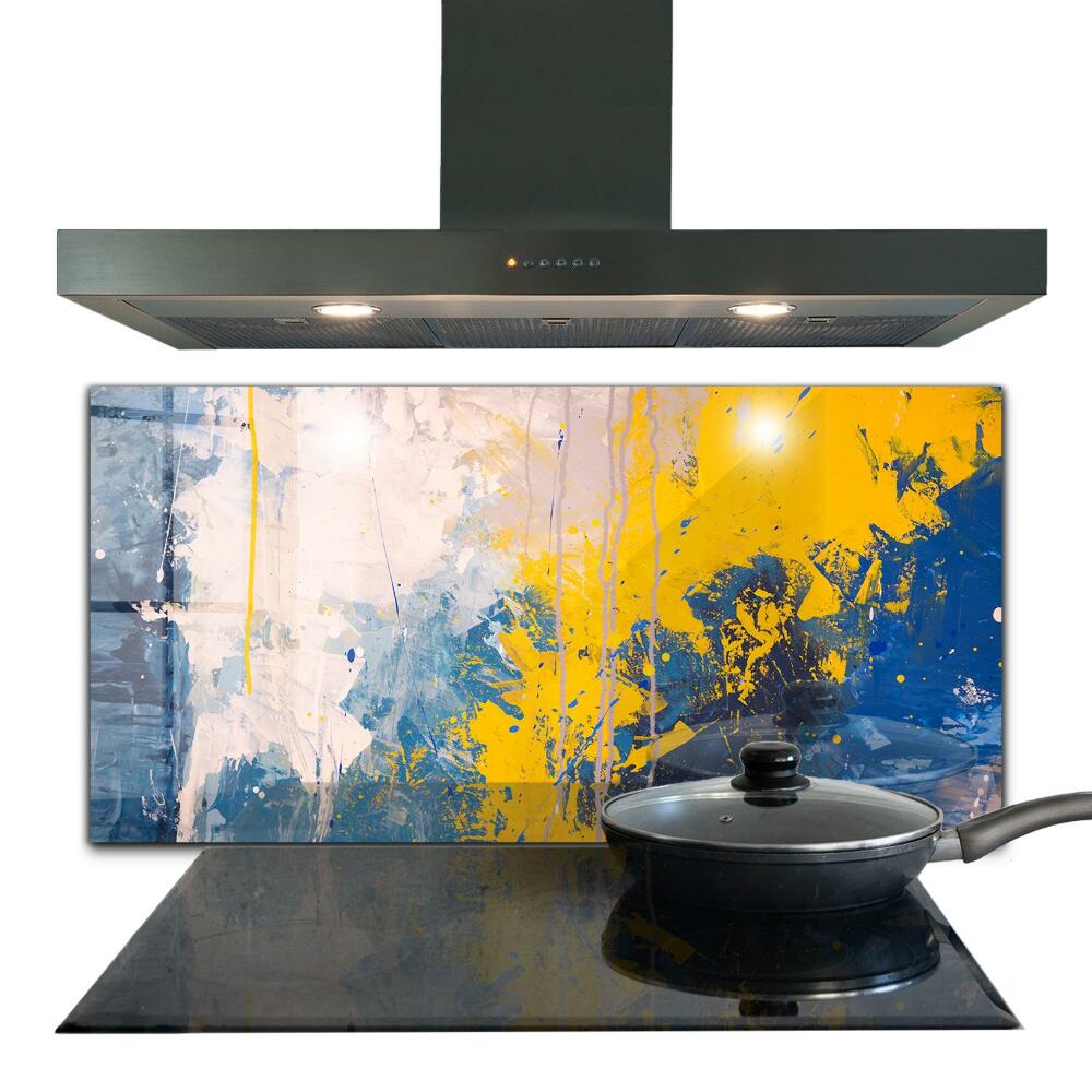 Kitchen splashback Abstract colorful paint