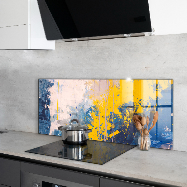 Kitchen splashback Abstract colorful paint