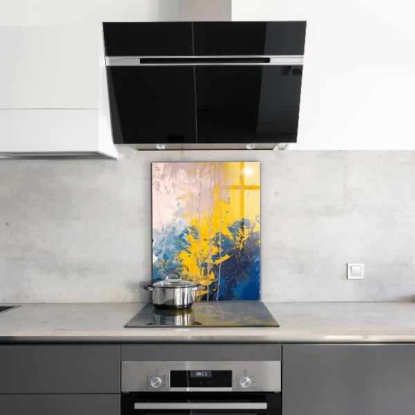 Kitchen splashback Abstract colorful paint