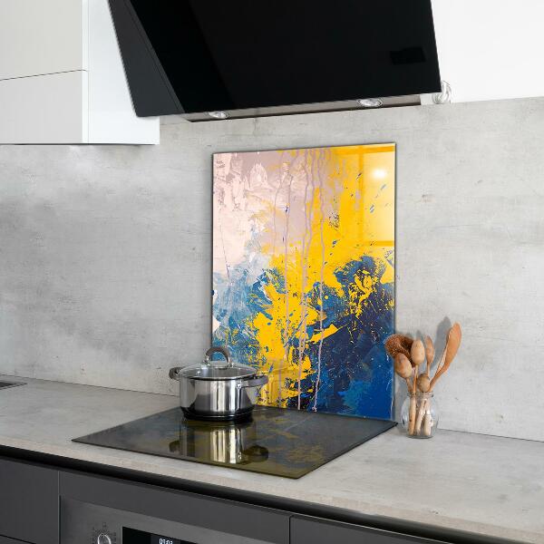 Kitchen splashback Abstract colorful paint