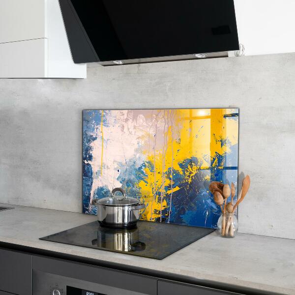 Kitchen splashback Abstract colorful paint