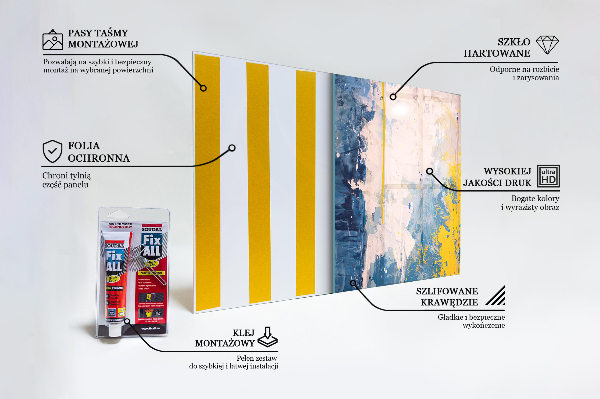 Kitchen splashback Abstract colorful paint