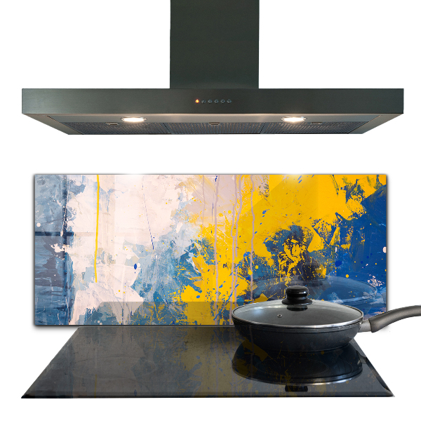 Kitchen splashback Abstract colorful paint