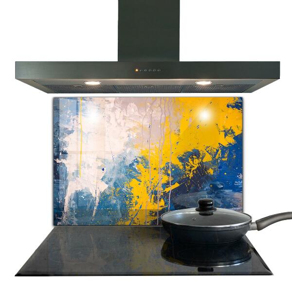 Kitchen splashback Abstract colorful paint