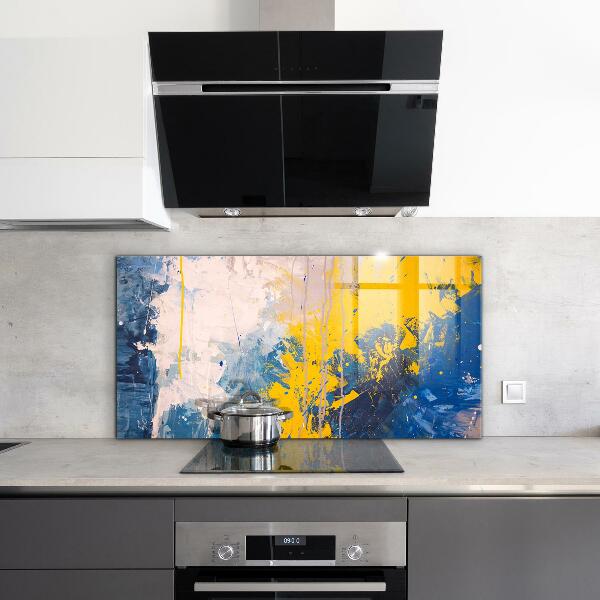 Kitchen splashback Abstract colorful paint