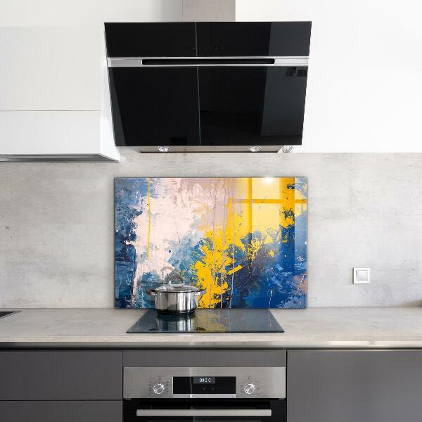 Kitchen splashback Abstract colorful paint
