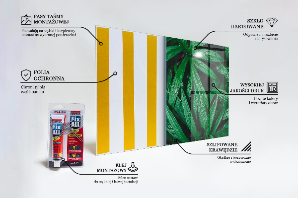 Kitchen splashback Exotic jungle leaves