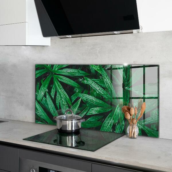 Kitchen splashback Exotic jungle leaves