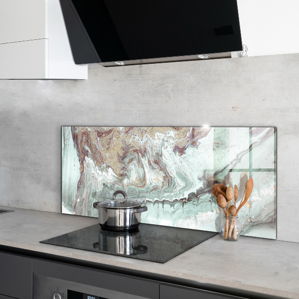 Cooker splashback Marble stone texture