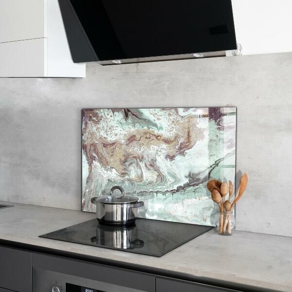 Cooker splashback Marble stone texture
