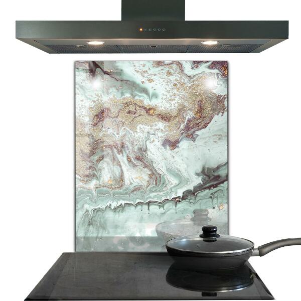 Cooker splashback Marble stone texture