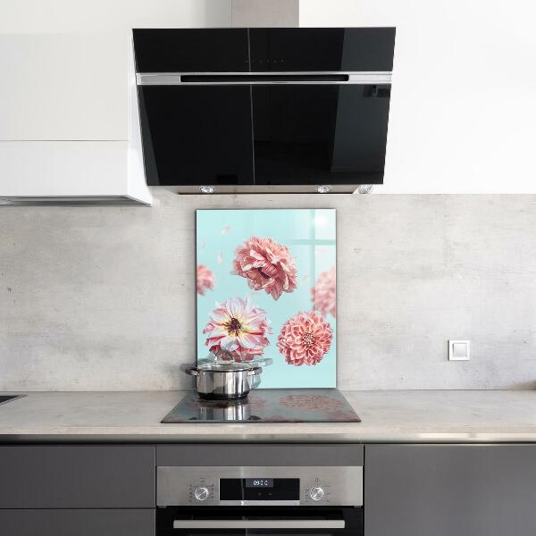 Kitchen splashback Flowers aerial composition