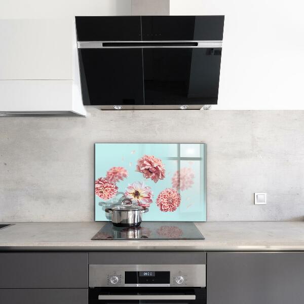 Kitchen splashback Flowers aerial composition