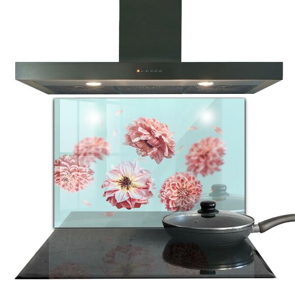 Kitchen splashback Flowers aerial composition