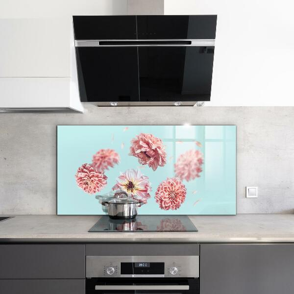 Kitchen splashback Flowers aerial composition
