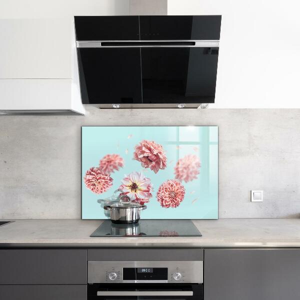 Kitchen splashback Flowers aerial composition