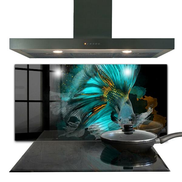 Kitchen splashback Tropical fighting fish