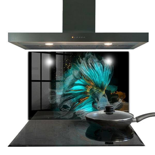 Kitchen splashback Tropical fighting fish