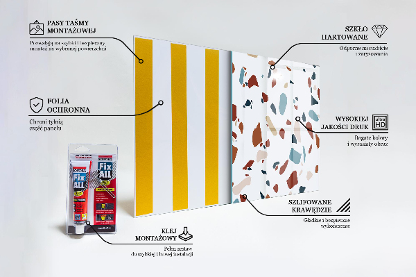 Kitchen splashback Terrazzo stone