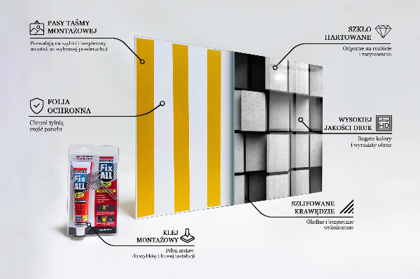 Cooker splashback Monochrome cubes