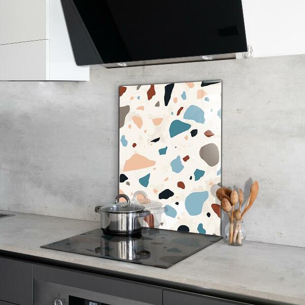Glass splashback Terrazzo terrazzo stone