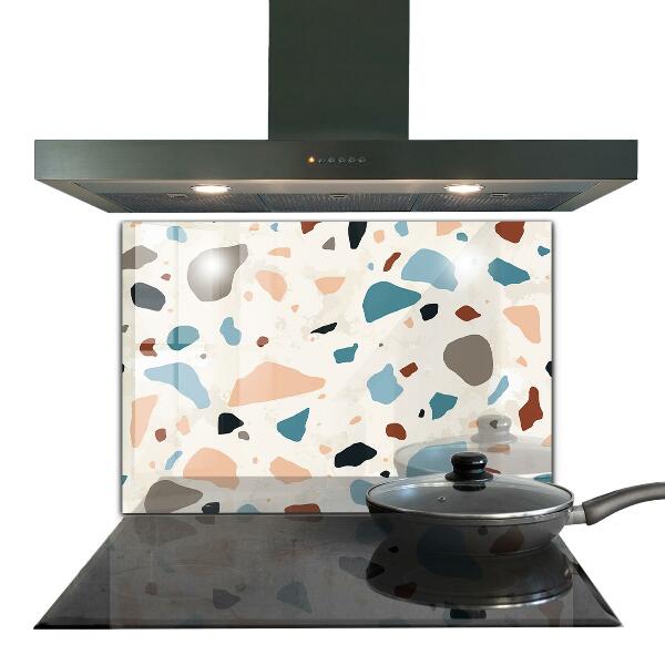 Glass splashback Terrazzo terrazzo stone