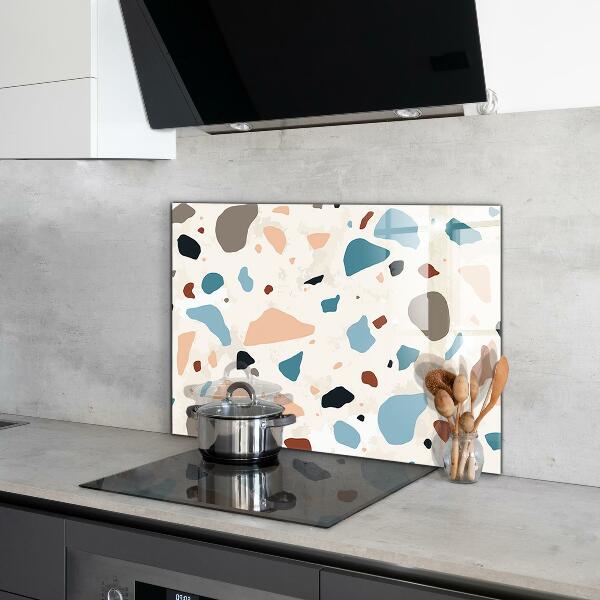 Glass splashback Terrazzo terrazzo stone