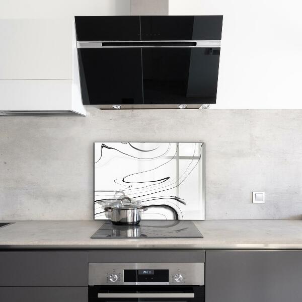 Cooker splashback White marble structure