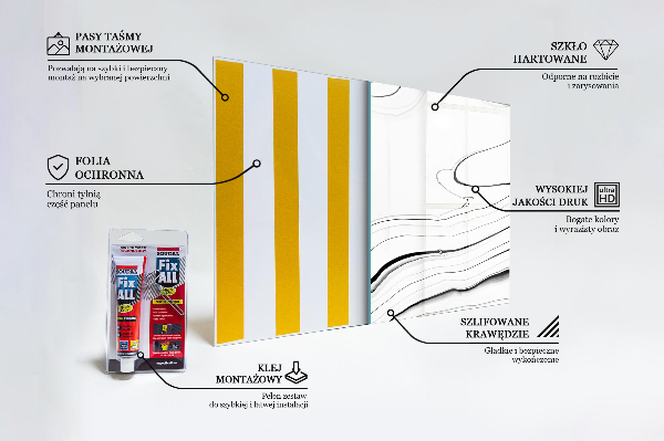 Cooker splashback White marble structure