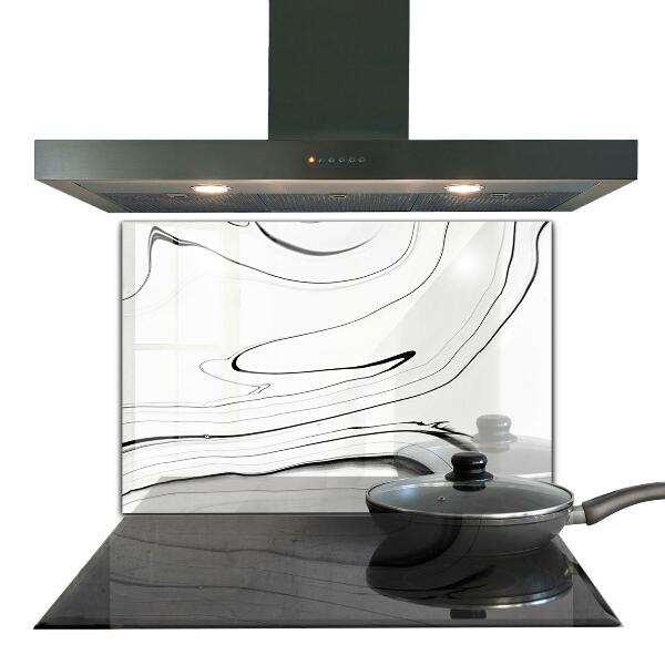 Cooker splashback White marble structure