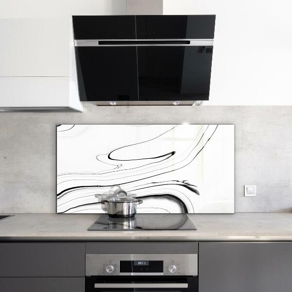 Cooker splashback White marble structure