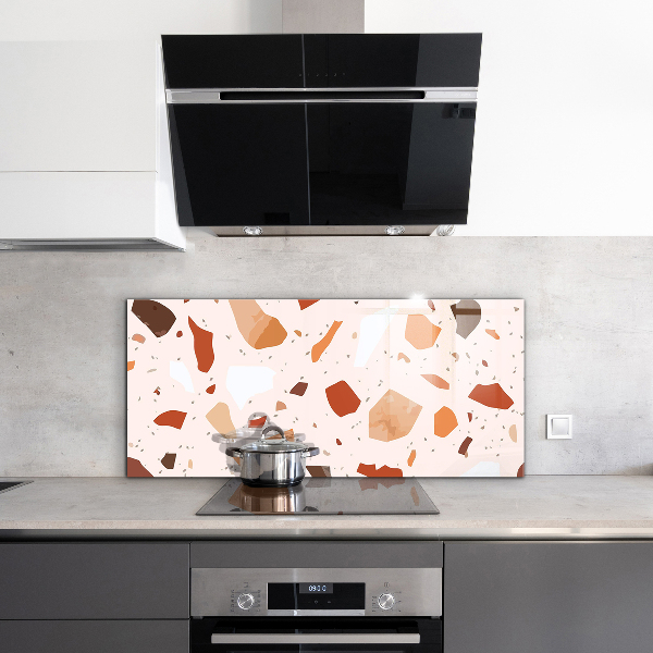 Glass splashback Terrazzo terrazzo stone