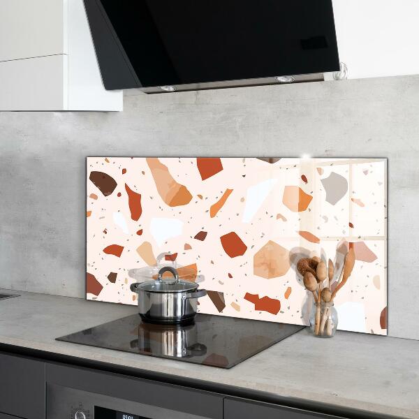 Glass splashback Terrazzo terrazzo stone