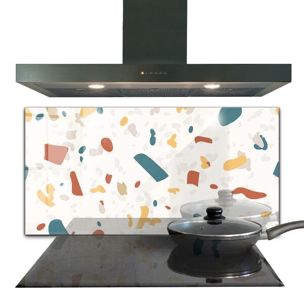 Glass splashback Terrazzo stone