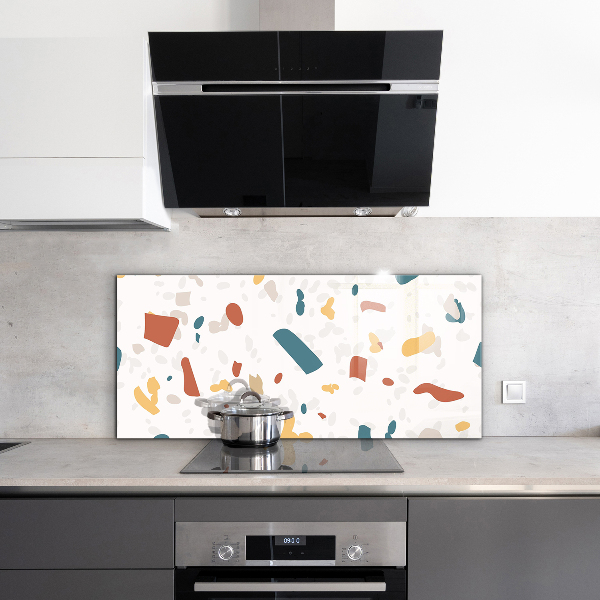 Glass splashback Terrazzo stone