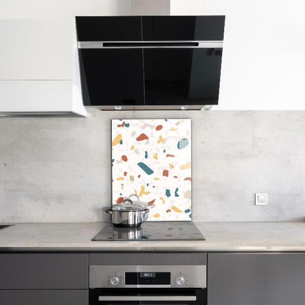 Glass splashback Terrazzo stone