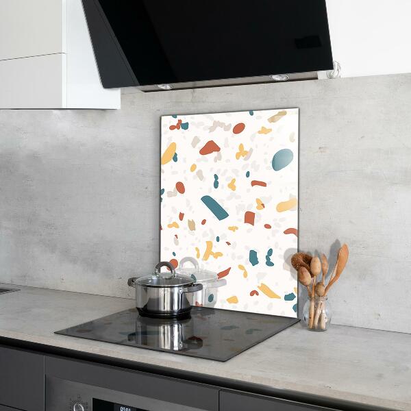 Glass splashback Terrazzo stone