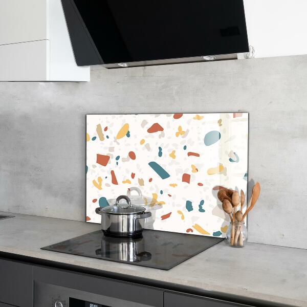 Glass splashback Terrazzo stone