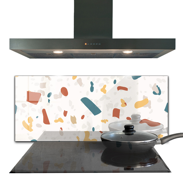 Glass splashback Terrazzo stone