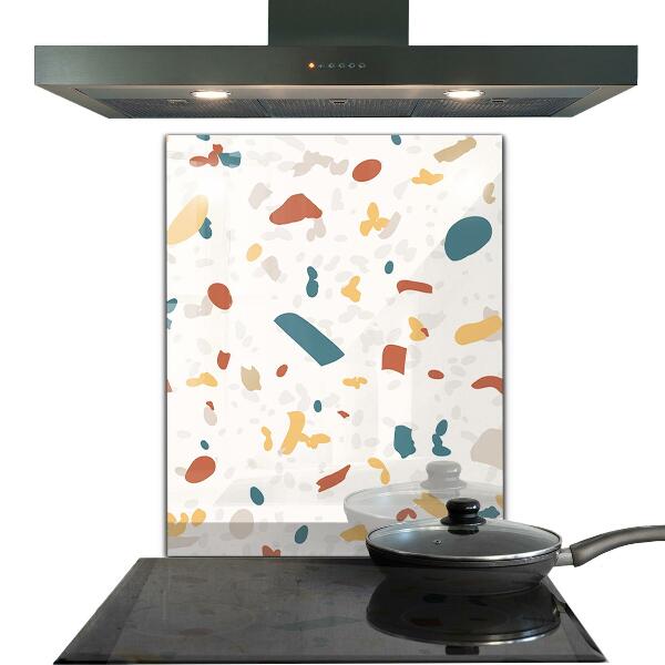 Glass splashback Terrazzo stone