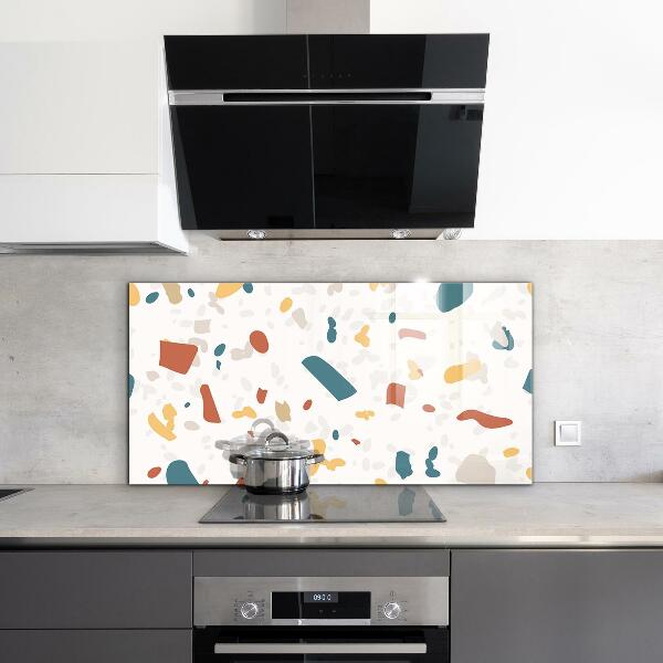 Glass splashback Terrazzo stone