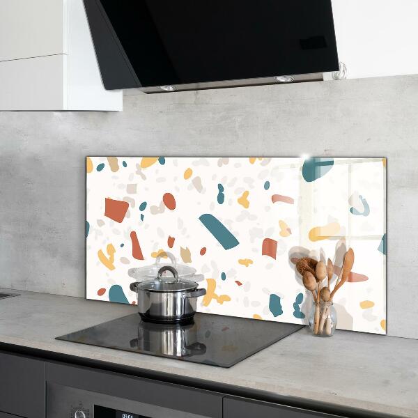 Glass splashback Terrazzo stone