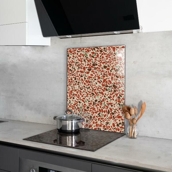 Glass splashback Terrazzo stone structure