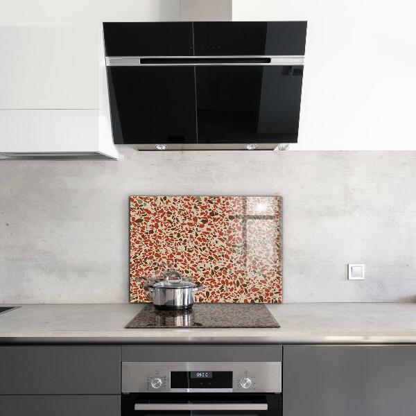 Glass splashback Terrazzo stone structure