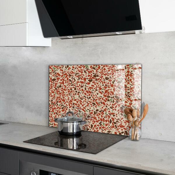 Glass splashback Terrazzo stone structure