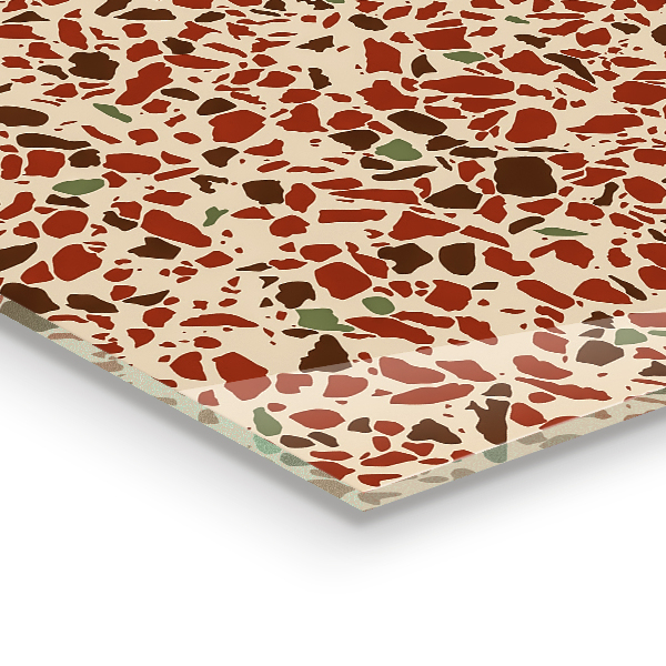 Glass splashback Terrazzo stone structure