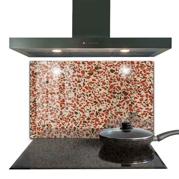 Glass splashback Terrazzo stone structure