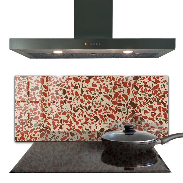Glass splashback Terrazzo stone structure