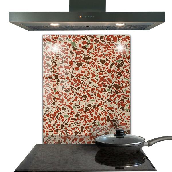 Glass splashback Terrazzo stone structure